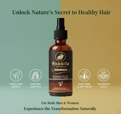 Rabbit Herbal Hair Oil – 100% Stronger, Healthier Growth